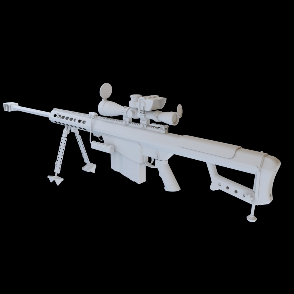 Barrett M82 - highpoly preview image 2